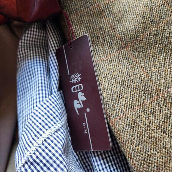 NWT DA Mu Tang Zhuang Floral jacket blazer Maroon embroidered XL - Picture 9 of 9